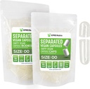 XPRS Nutra Vegan Size 00 Separated Capsules - 100 Count Clear Premium Empty Capsules Separated in Bags - 00 Pills Empty for DIY Supplement Filling