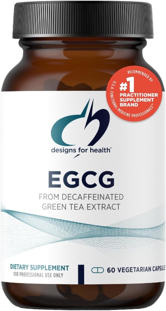 Designs for Health EGCg - Decaffeinated Green Tea Extract (225mg) + Polyphenols Antioxidant Supplement - Non-GMO Vegan Green Tea Pills (60 Capsules)