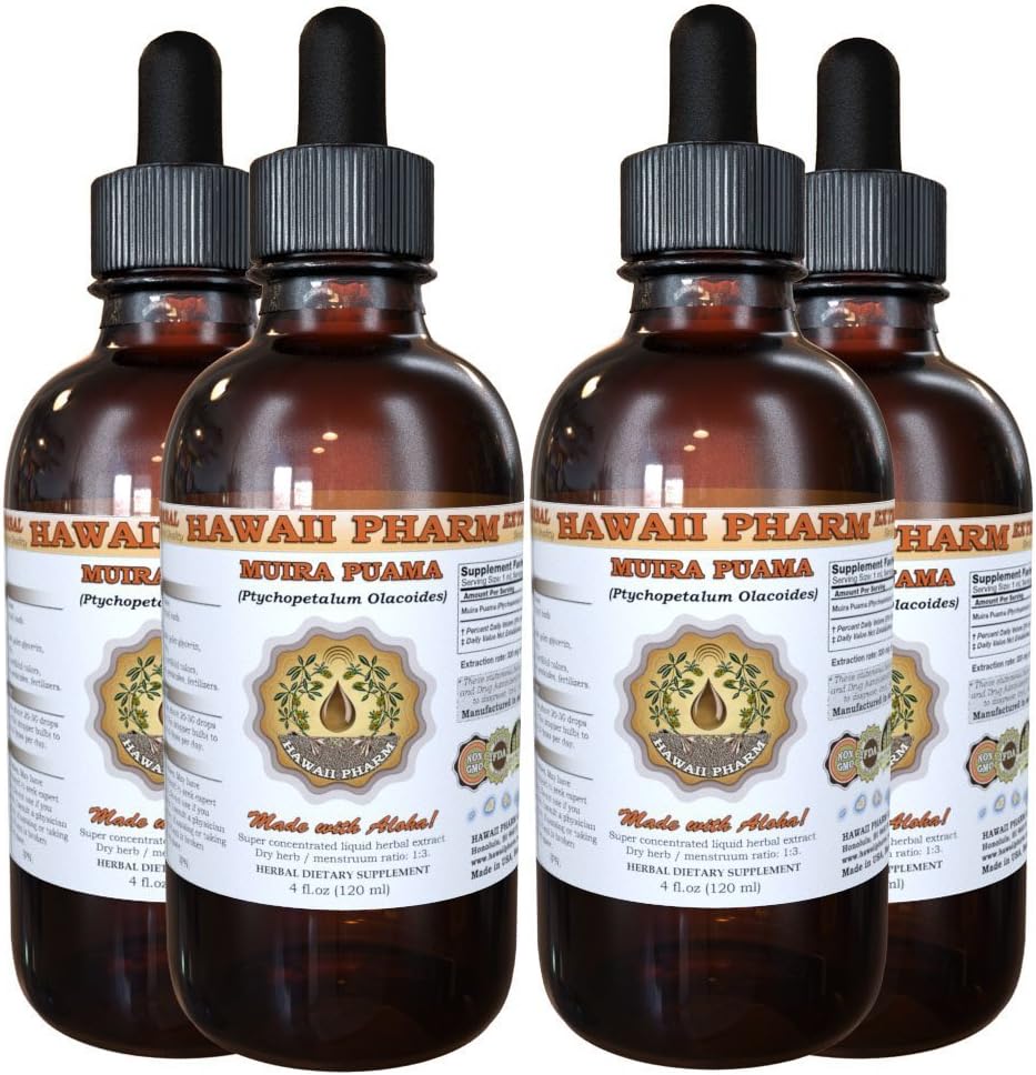 Muira Puama (Ptychopetalum Olacoides) Liquid Extract 4x4 oz