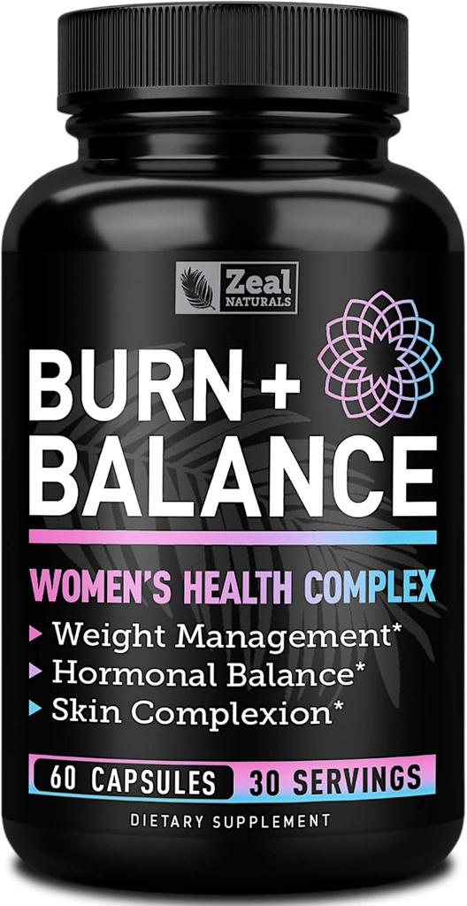 Zeal Naturals Weight Loss Support for Women + Daily Balance Vitamins (Iron, Vitamin D, Setria®, Folate) Premium Diet Support Pills for Women+ Multivitamin and Hormone Support