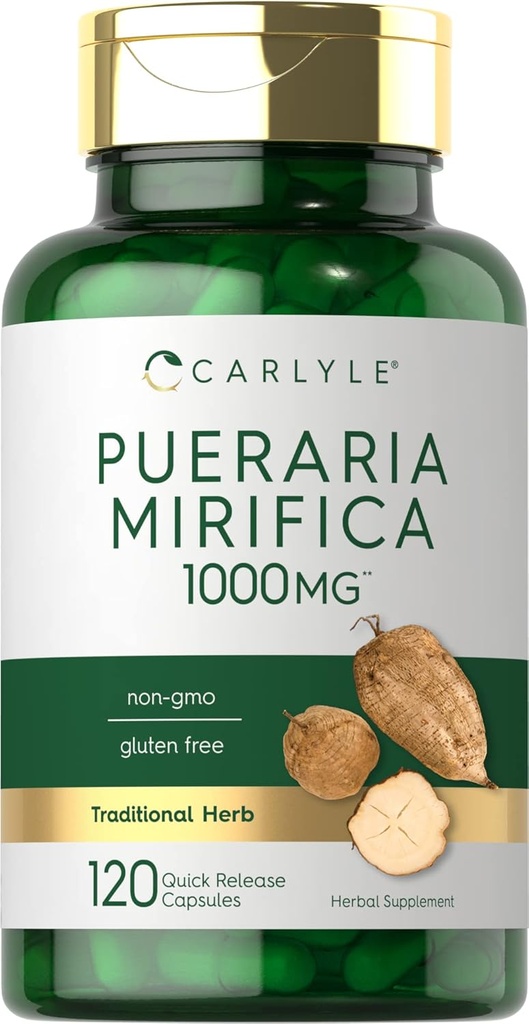 Carlyle Pueraria Mirifica Capsules | 1000mg | 120 Count | Root Extract | Non-GMO & Gluten Free Supplement