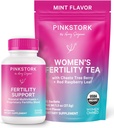 Pink Stork Fertility Bundle for Women – Conception Tea + Prenatal Vitamin Support with Inositol, Vitex, Folate & Ashwagandha – Supports Hormone Balance, Cycle Health & Preconception Wellness