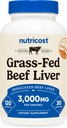 Nutricost Grass Fed Desiccated Beef Liver Capsules 3000mg (750mg Per Cap), 120 Capsules - No Hormones, Non-GMO, Gluten Free, Pasture-Raised, Free Range Beef