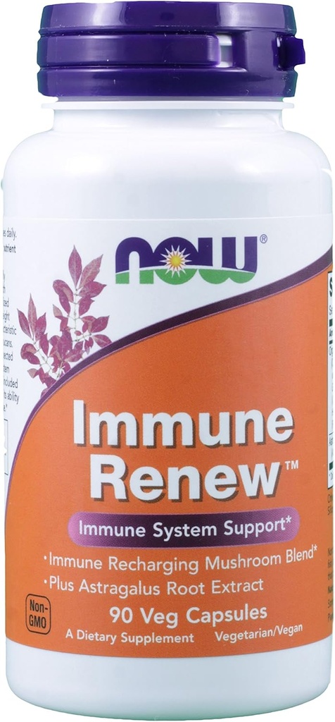 NOW Foods Mushroom Immune Renew, 90 Veg Capsules (Pack of 2)