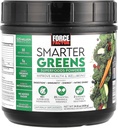 FORCE FACTOR Smarter Greens Superfoods Powder to Support Digestion and Bloating, Immunity, and Energy, Greens Powder with Probiotics, Digestive Enzymes, Antioxidants, and Fiber, 30 Servings