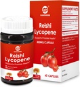 Lycopene Supplement for Men 100mg, Lycopene Capsule with 200mg Reishi Mushroom for Overall Health, 2 Month Supply, Non-GMO & Gluten Free, Vegan, 60 Rapid Release Capsules