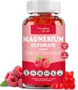 Magnesium Glycinate Gummies 500mg | Relaxation Calm Magnesium Gummies | Sugar-Free | Non-GMO | Gluten-Free | Vegan-Friendly for Adults & Kids (60 Raspberry Gummies)