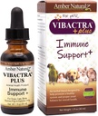 Amber NaturalZ Vibactra Plus Herbal Supplement for Dogs, Cats, Birds, Guinea Pigs, and Rabbits | Herbs for Immune Health and Yeast Balance | 1 Fluid Ounce Glass Bottle