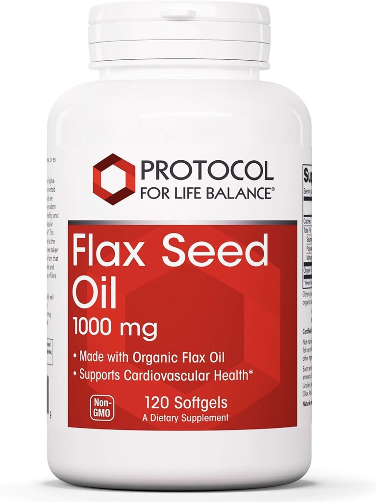Protocol - Flax Seed Oil 1000mg Organic - 120 Gels