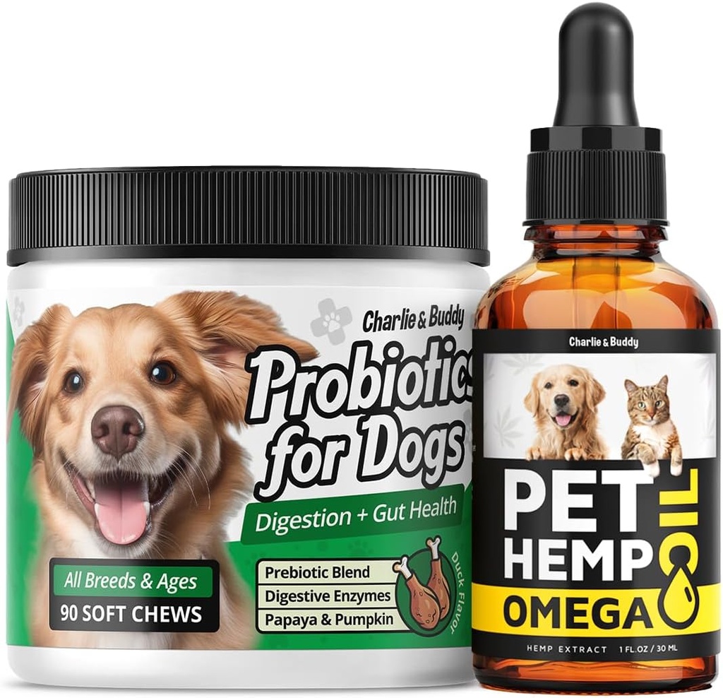 Hеmp Oil for Dogs - Omega 3,6,9 for Skin + Probiotics Chews for Dogs
