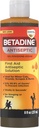 Betadine Antiseptic First Aid Solution, Povidone-iodine 10%, Infection Protection, Kills Germs In Minor Cuts Scrapes And Burns, No Sting Promise, No Alcohol or Hydrogen Peroxide, 8 FL OZ