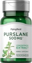 Piping Rock Purslane Leaf Supplement | 500mg | 100 Capsules | Plant Seed Extract | Portulaca Oleracea | Non-GMO, Gluten Free