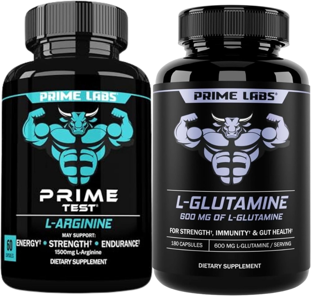 Prime Labs L Arginine (60 ct) + L Glutamine (180 ct)