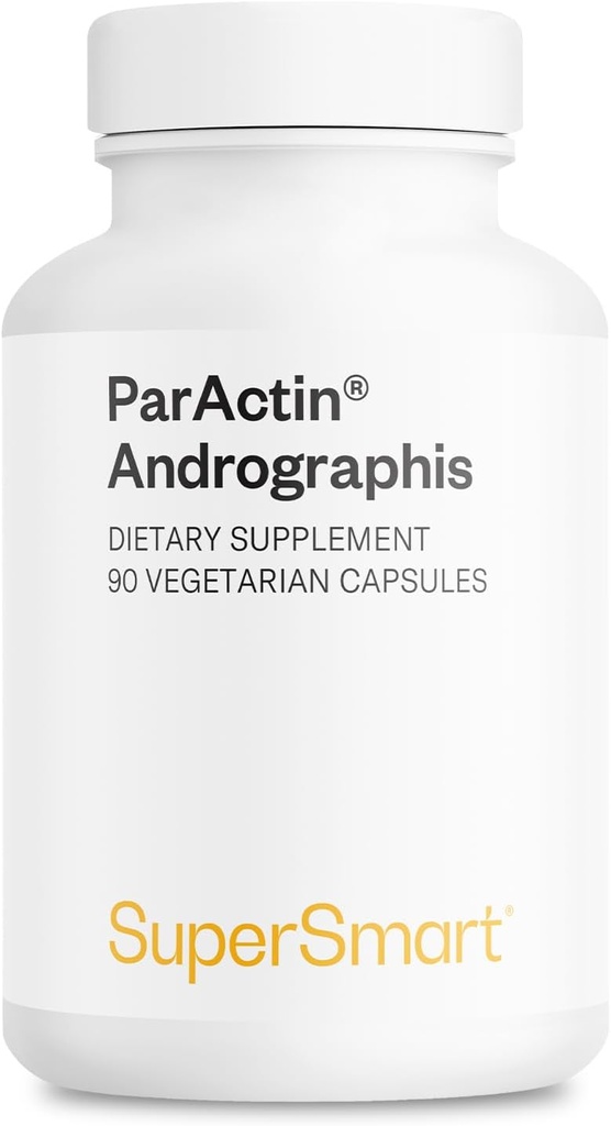 Supersmart - ParActin Supplement 300mg per Day (High Strength) - Andrographis Paniculata | Non-GMO & Gluten Free - 90 Vegetarian Capsules