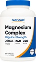 Nutricost Magnesium Complex 250mg, 240 Capsules - Magnesium Oxide, Citrate, and Glycinate - Gluten Free and Non-GMO