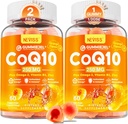 Sugar-Free CoQ10-250mg Filled Gummies - 4 Months Supply - Plus Omega-3, Vitamin B3 & Zinc, High Absorption Coenzyme Q10 Supplements for Hear-t Health, Cellular Energy & Antioxidant Support, 2-Pack