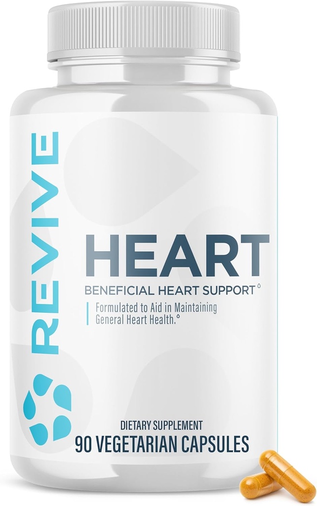 Revive MD Health Supplements, 90 Veggie Capsules - CoQ10 Supplement Supports Heart Muscle Function - Coenzyme Q10 200mg Promotes Healthy Flow - Vegan-Friendly & Gluten-Free (30 Servings)