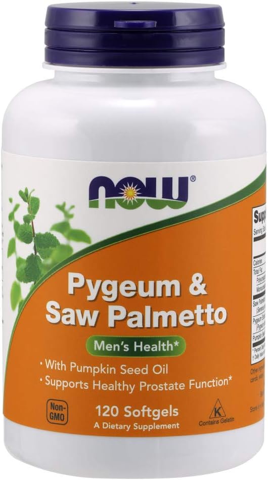 NOW Foods Pygeum & Saw Palmetto 120 Softgel (Pack of 2)