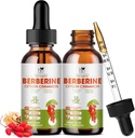 Berberine Supplement Liquid Drops, Berberine 1500mg with Ceylon Cinnamon, Turmeric, Resveratrol, Bitter Melon, Vegan Supplement, Supports Immune System & Digestive System - 2 FL Oz