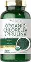 Carlyle Organic Chlorella Spirulina Tablets | 1300 Count | 50/50 Blend | Non-GMO and Gluten Free Supplement