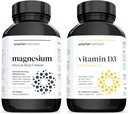 Smarter Nutrition Magnesium and Vitamin D3+K2 Bundle - Magnesium Complex with Glycinate, Citrate, Malate, and Bisglycinate and 5,000 IU of Vitamin D with K2 Complex [30-Day Supply]