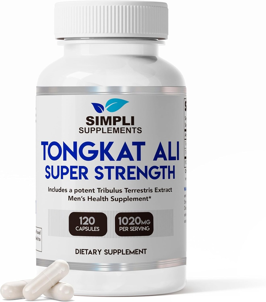 200:1 Longjack Tongkat Ali for Men and Women | Natural Supplement with Tribulus Terrestris for Energy, Stamina, and Hormonal Balance | 120 Capsules for Overall Wellness Support