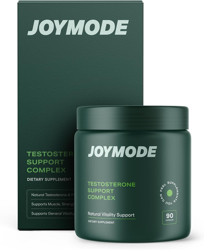 JOYMODE Testosterone Support Complex (180ct) - Natural Supplement for Men w/Ashwagandha, DIM, Magnesium, Zinc & Boron - Pack of 2