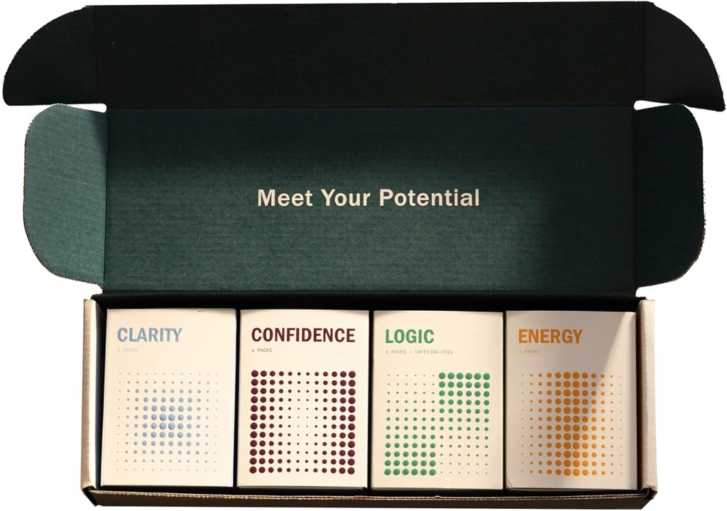 Thesis The Starter Kit - Nootropic Cognitive Supplements with Clarity, Logic, Confidence & Energy - Promotes Mental Focus, Natural Energy & Memory - 24 Servings - 1 Month Supply