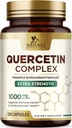 Quercetin Supplement 1000mg - Extra Strength Plant-Based Bioflavonoids - Premium Antioxidant Supports Immune & Respiratory Health - High Absorption Quercetin Dihydrate Formula - 120 Veggie Capsules