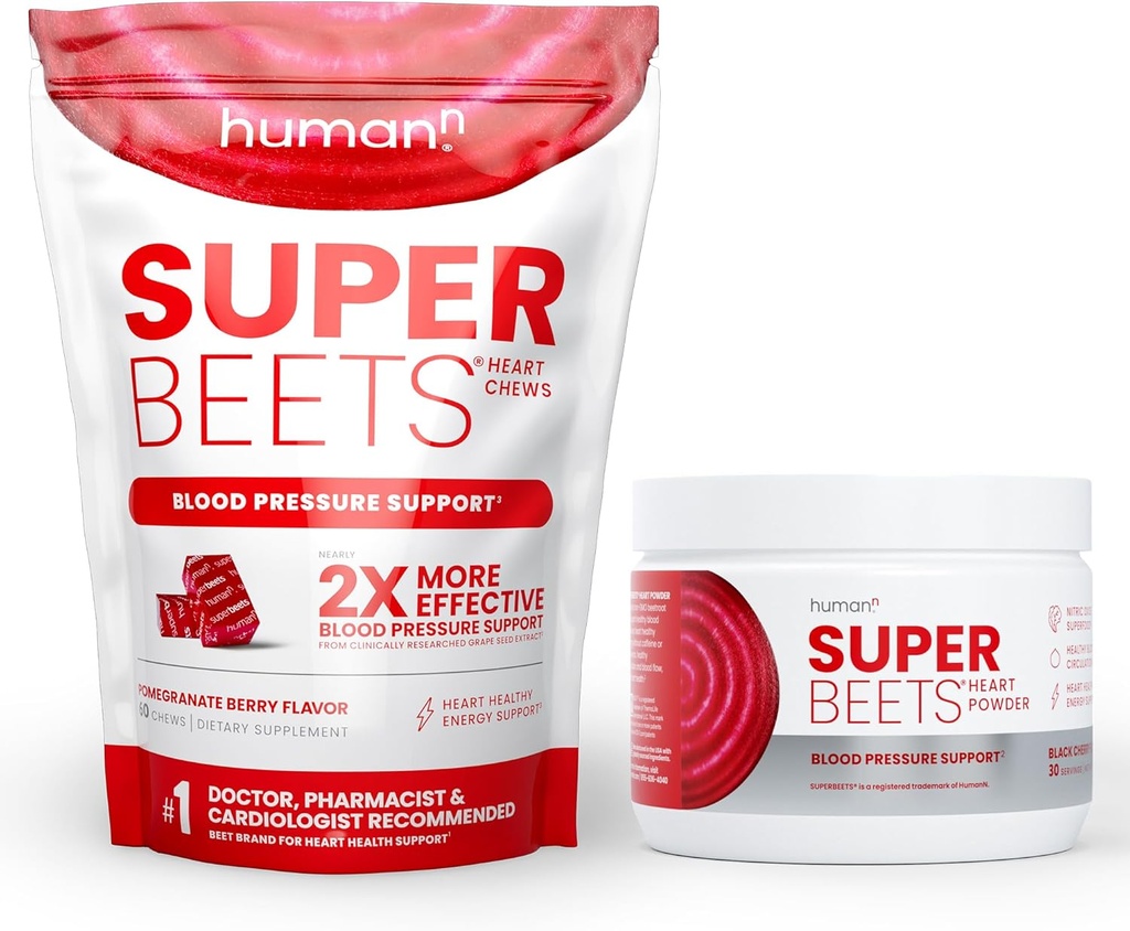 Humann SuperBeets Heart Chews & Black Cherry Powder