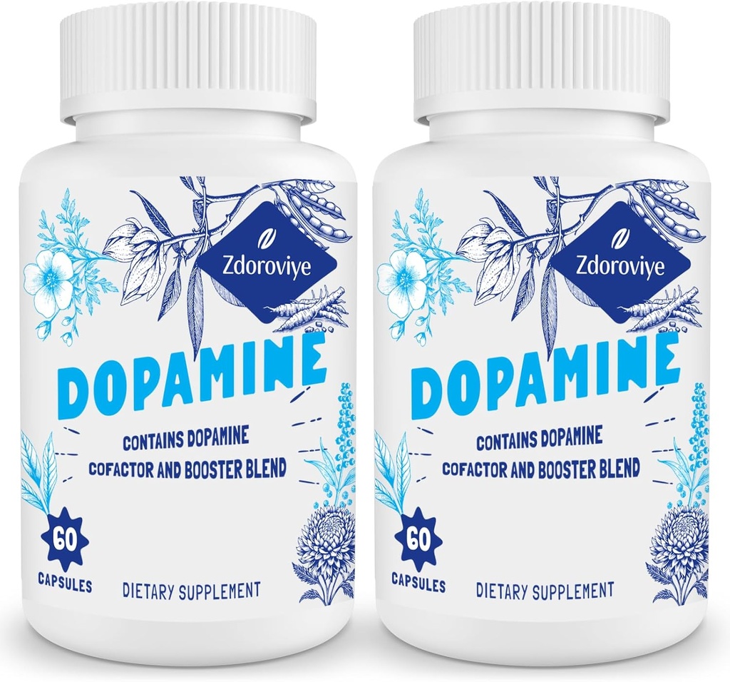 Dopamine Supplements for Men and Women - Contains 500mg Mucuna Pruriens Extract (40% L-DOPA) - 60 Capsules (2 Pack)