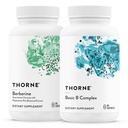 THORNE - Basic B Complex (60 Capsules) & Berberine (60 Capsules) Bundle - Supports Heart Health, Immune System Function & Brain Health - Gluten Free, Dairy Free