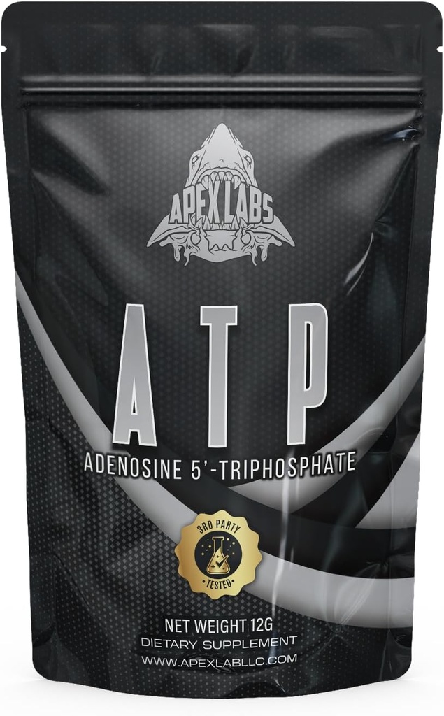 ATP| Adenosine Triphosphate| Supports Cellular Energy and Mitochondrial Health (0.4 Ounce)