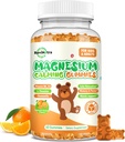 Magnesium Gummies for Kids - Magnesium Glycinate Gummies Supplement with L-Theanine, Vitamin B6, D3 for Adults & Kids, Calm Magnesium for Sleep, Relaxation, Brain, Bones, Sugar Free Orange 60ct
