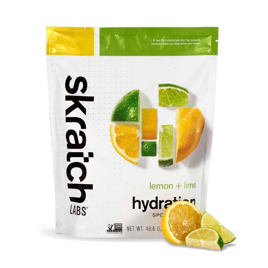 Skratch Labs Hydration Powder | Sport Drink Mix | Electrolytes Powder for Exercise, Endurance, and Performance | Lemon + Lime | 60 Servings | Non-GMO, Vegan, Kosher