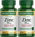 Nature's Bounty Zinc, Supports Immune System Function, Dietary Supplement, 50 mg, Caplets, 100 Ct (Pack of 2)