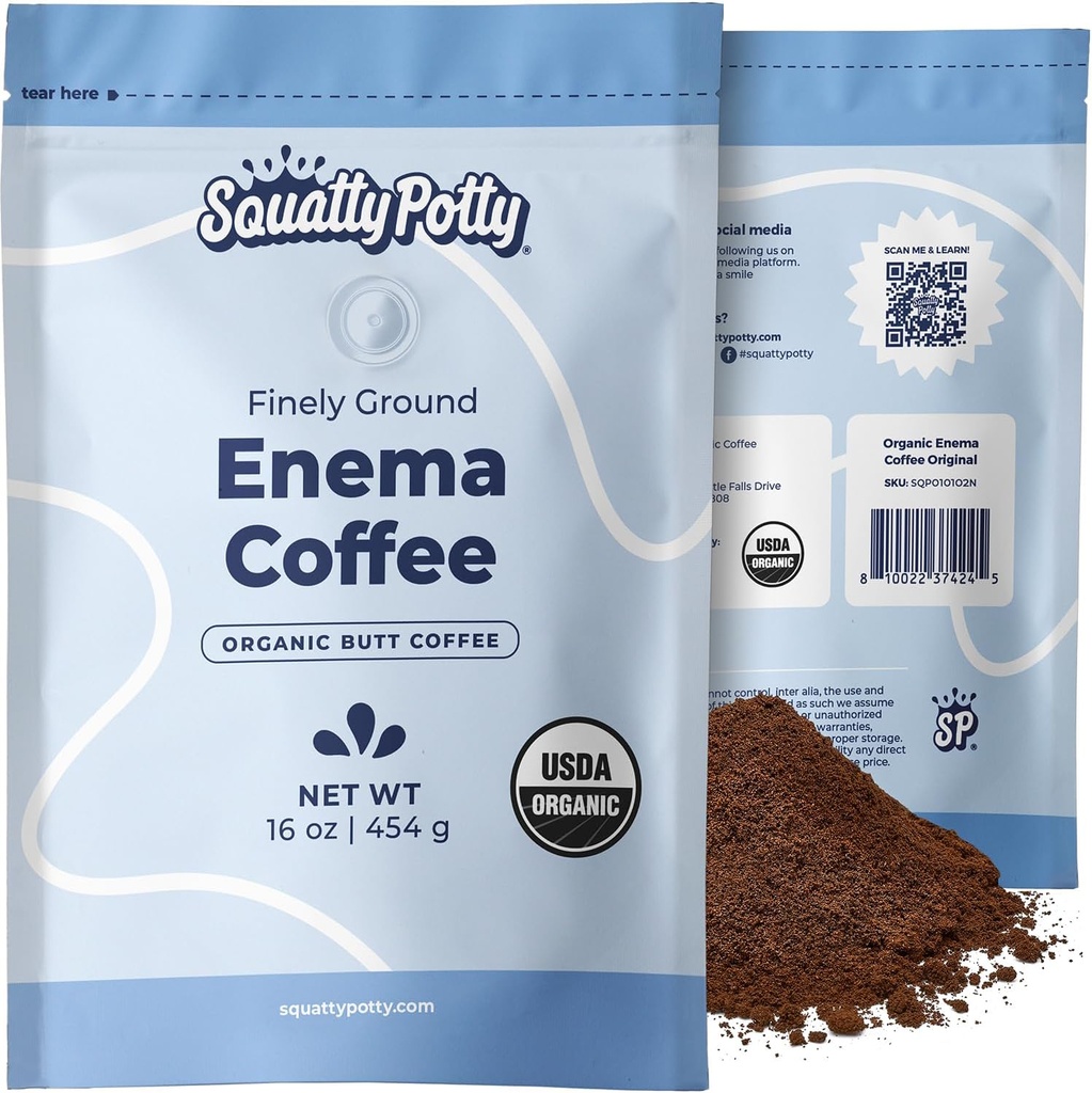 Squatty Potty Enema Organic Roasted Ground Coffee 419°, Cleanse and Detoxify, Made in USA – 1 lb Bag