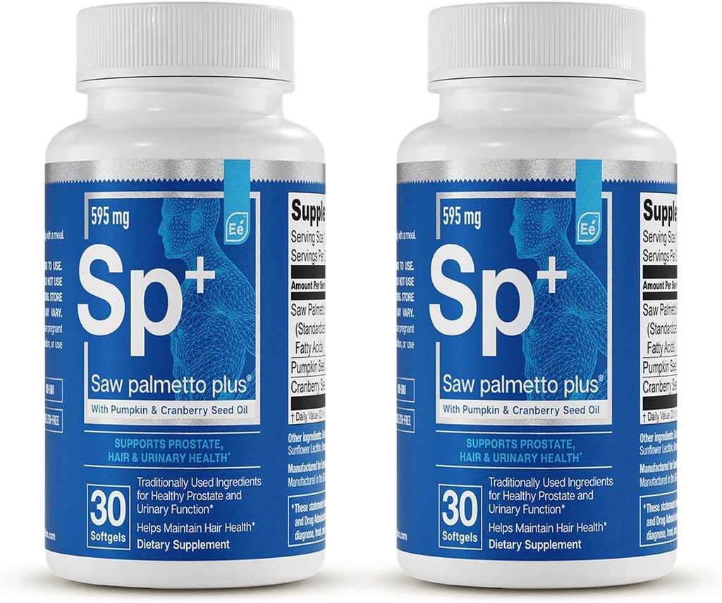 Essential Elements Saw Palmetto Plus - Prostate Health Supplement for Men with Pumpkin and Cranberry Seed Oil | Supports Bladder and Urinary Health 120 Softgels