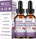Glucosamine Chondroitin MSM Liquid Drops-w/Elderberry, Boswelia &Hyaluronic Acid-Extra Strength Joint Support Supplement for Mobility, Flexibility & Bones,High Absorption,60ml (2 fl oz)
