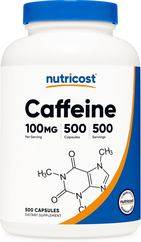 Nutricost Caffeine Pills 100mg, 500 Capsules