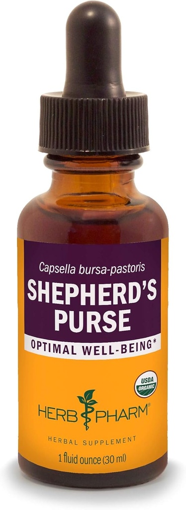 Herb Pharm Certified Organic Shepherd's Purse Liquid Extract, 1 Oz