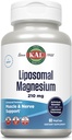 KAL Liposomal Magnesium Oxide 210 mg High Absorption, Liposomal Technology, Essentials Muscle Support, Advanced Formula, Vegan Capsules, Gluten Free, No Soy, 60 Servings