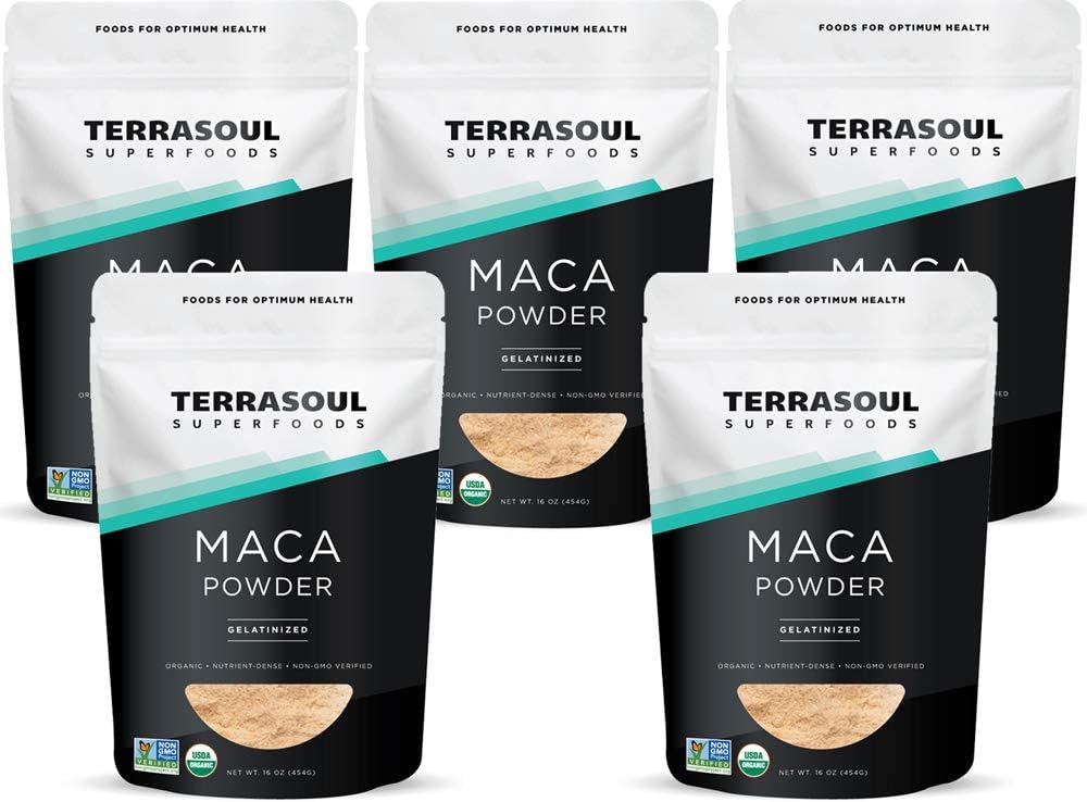 Terrasoul Superfoods Organic Gelatinized Maca Powder, 5 Lbs - Premium Quality | Supports Increased Stamina & Energy | Gelatinized for Easy Digestion