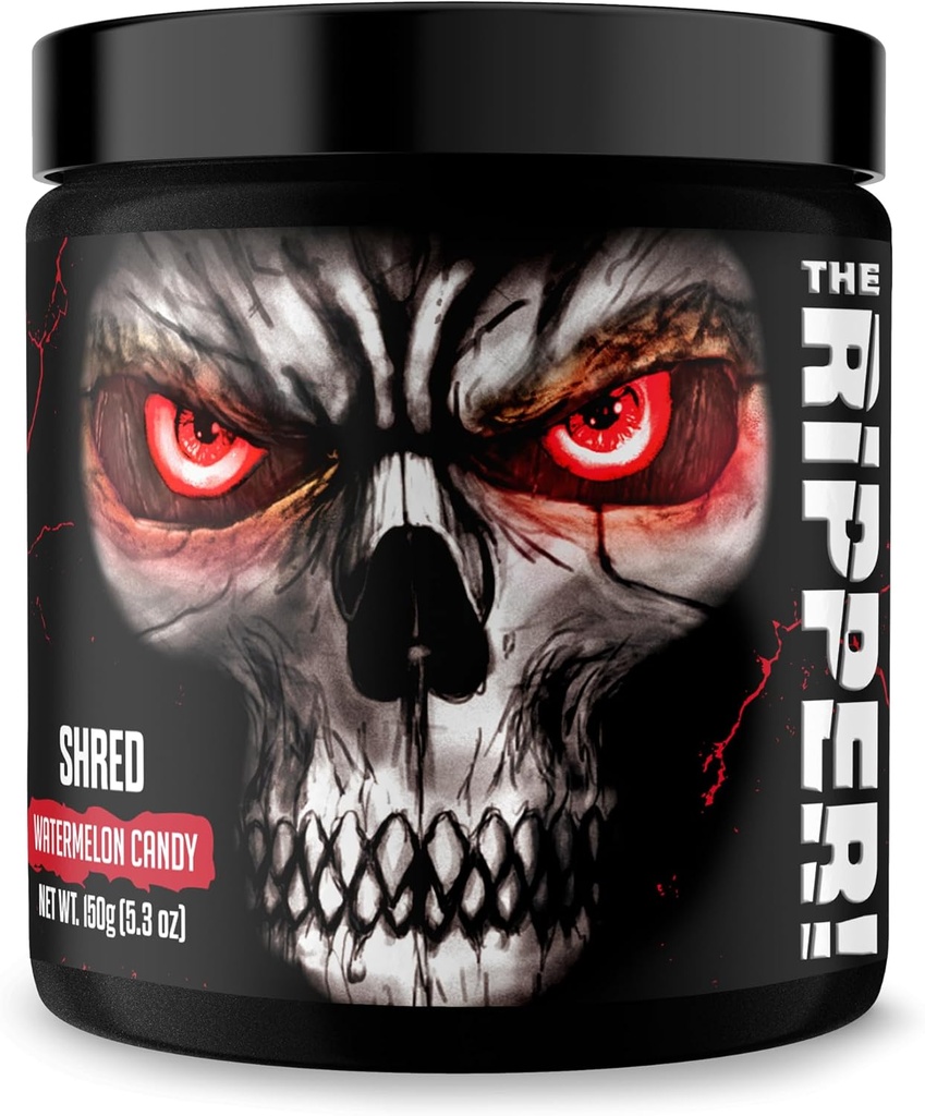 JNX SPORTS The Ripper! Shredding Thermogenic Fat Burner - Watermelon Candy 30 Servings | Advanced Fast Acting Thermogenic Pre-Workout, Appetite Suppressant for Men & Women