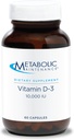Metabolic Maintenance Vitamin D-3 10,000 IU - Superior Absorption D3 with Vitamin C - Bone, Immune, Mood + Cardiovascular Support Supplement, No Fillers (60 Capsules)
