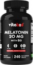 Melatonin 20 mg - 240 Fast Dissolve Tablets - Drug Free - Natural Berry Flavor - Vegetarian, Non-GMO, Gluten Free 240 Count (Pack of 1) (240 Count (Pack of 1))