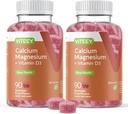 VITEEY Calcium Gummies with Vitamin D3 and Magnesium Supplement for Bone Health - Chewable Calcium Supplements for Women & Men - Gluten-Free, Non-GMO - 180 Count