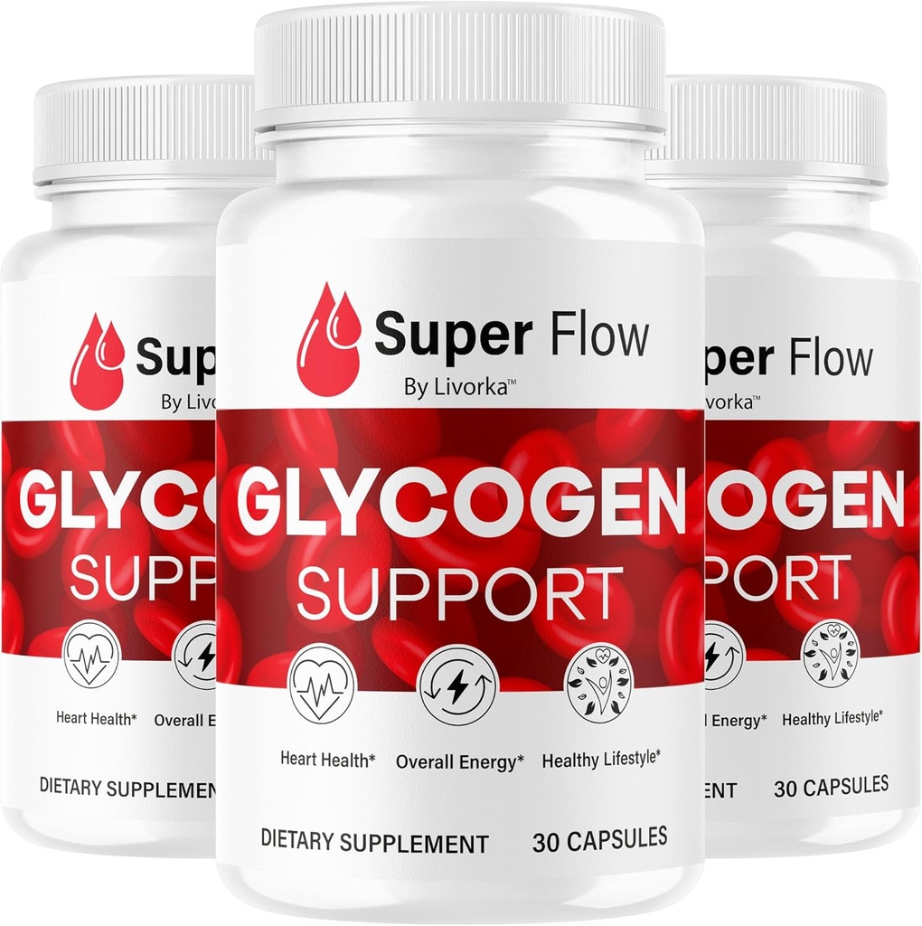 (3 Pack) Super Flow Glycogen - SuperFlow Glycogen Support Capsules, Super Flow, Official SupperFlow Glycogen Support, 90 Capsules for 3 Months