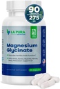 LaPura Magnesium Glycinate 275 mg Supplement, 90 Capsules - Daily Stress Relief, Promotes Sleep & Relaxation - Supports Bones, Muscles, Nerves, Heart, Brain -Non-GMO, Gluten-Free, Made in USA