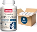 Jarrow Formulas Citicoline CDP Choline 250 MG, CDP Choline Supplement Supports Brain Health, Performance and Memory, 120 Capsules, Up to a 120 Day Supply, Pack of 12